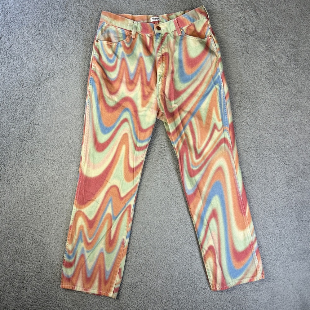 Wrangler Jeans Womens 32x28 Tie Dye Wild West 603 High Rise Straight Psychedelic